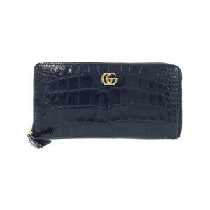 Gucci Marmont Leather Zip Around Wallet Long